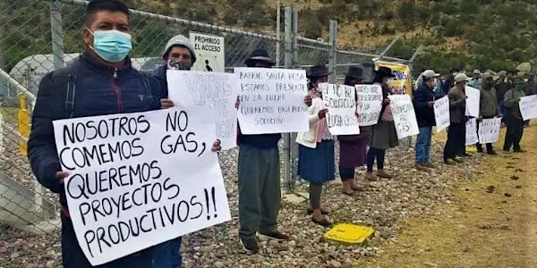 Ayacucho: Comuneros de Vinchos protestan contra Perú LNG por incumplimiento de compromisos