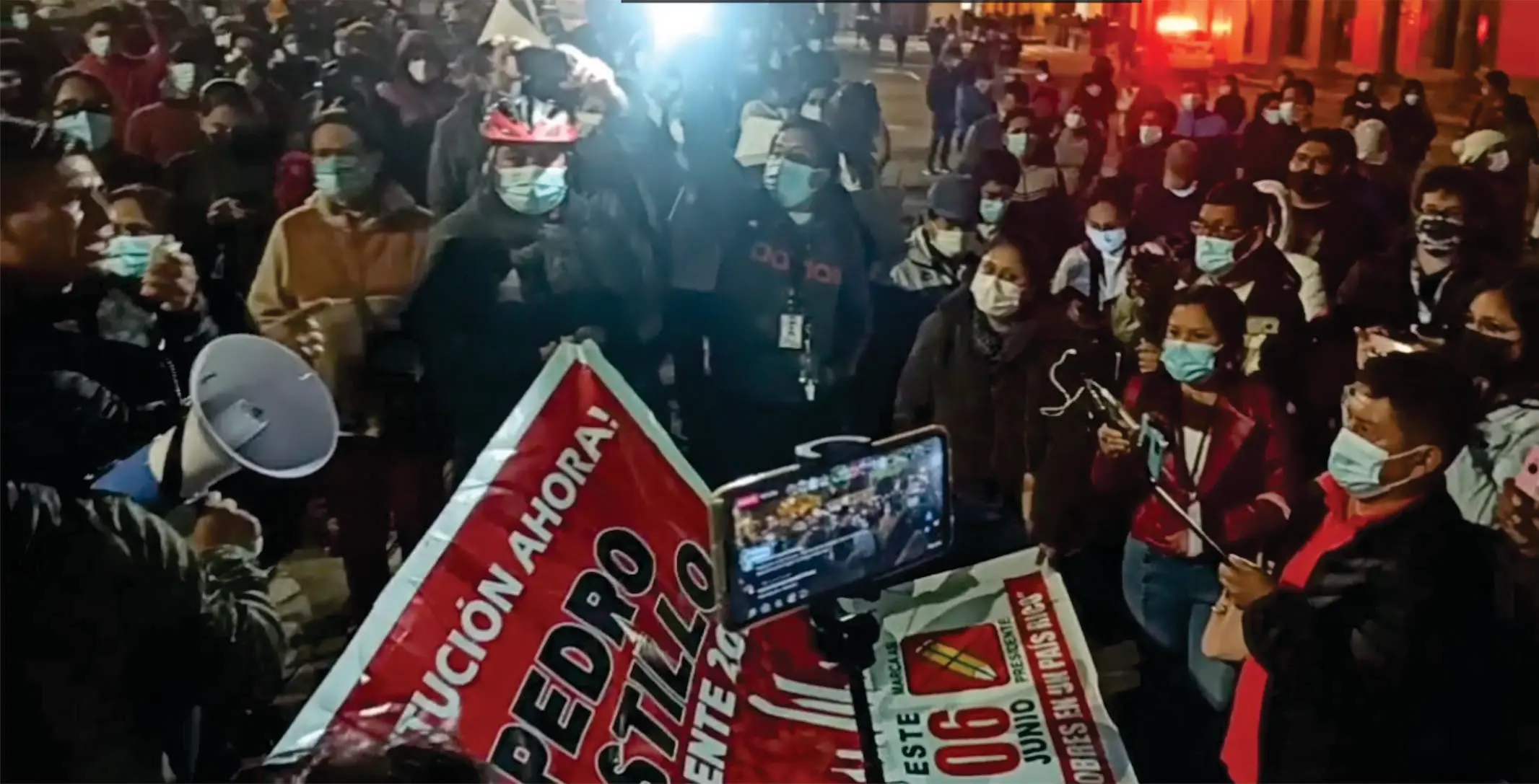 Ayacucho: militantes de Perú Libre se movilizan en “defensa del voto popular” 