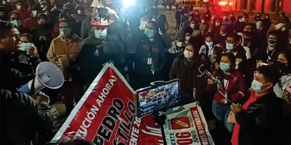 Ayacucho: militantes de Perú Libre se movilizan en “defensa del voto popular”