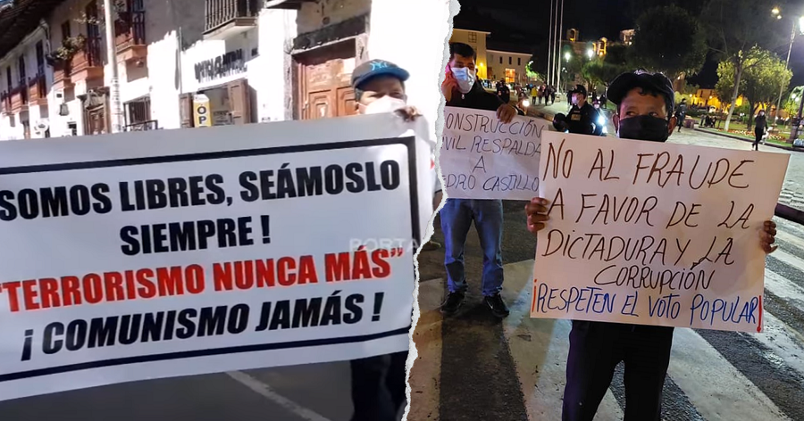 Continúan movilizaciones en Cajamarca a favor y en contra de los resultados electorales