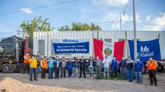 Essalud de Huamanga recibe plantas generadoras de oxígeno medicinal