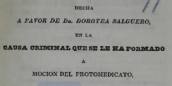 Dorotea Salguero, "la doctora"