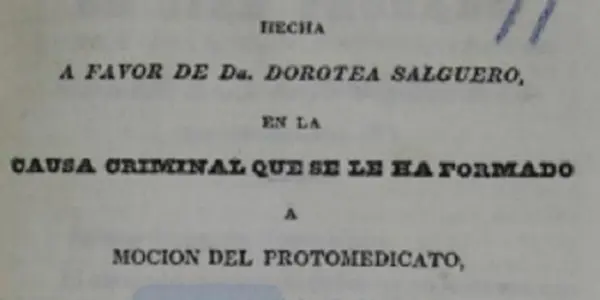 Dorotea Salguero, "la doctora"