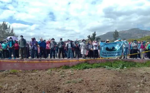 Ayacucho: Población de Yanama protesta exigiendo que no se les excluya de proyecto de agua y saneamiento