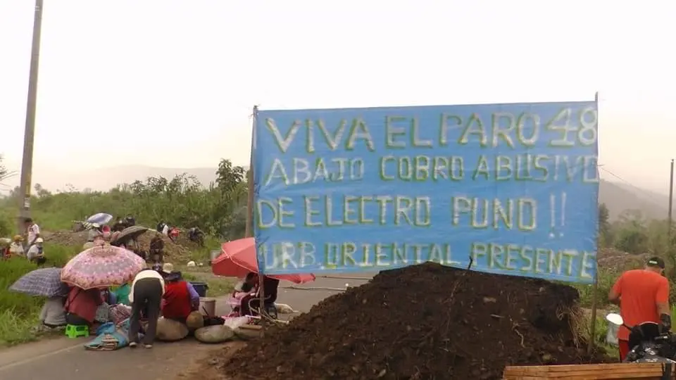 Población de San Gabán acata paro de 48 horas por cobros excesivos de Electro Puno