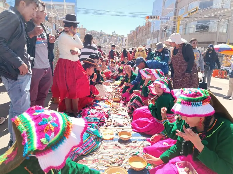 Puno recibió el Año Nuevo Andino con  el ‘Quqawi’ más largo del mundo