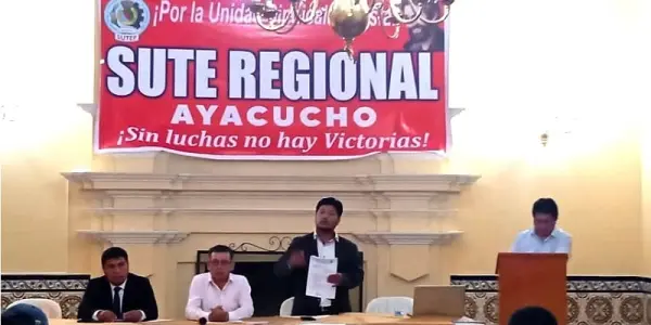 Nuevo secretario del Sutep – Ayacucho cuestiona al congresista German Tacuri