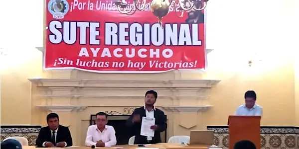 Nuevo secretario del Sutep – Ayacucho cuestiona al congresista German Tacuri