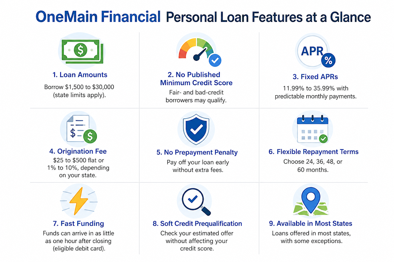 OneMain Financial loan features overview