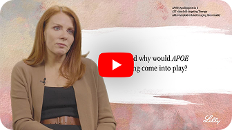 Video thumbnail of Dr. Anna Burke discussing patient considerations before starting an amyloid-targeting therapy