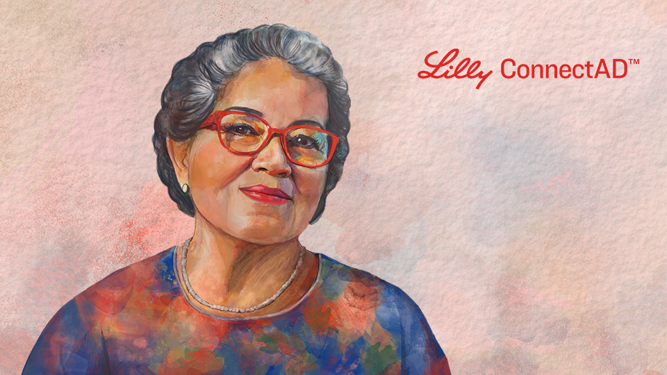 Portrait of a woman with Alzheimer’s disease