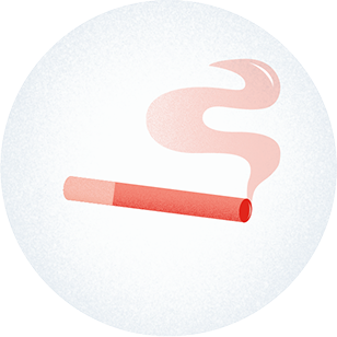 Cigarette icon used to represent smoking