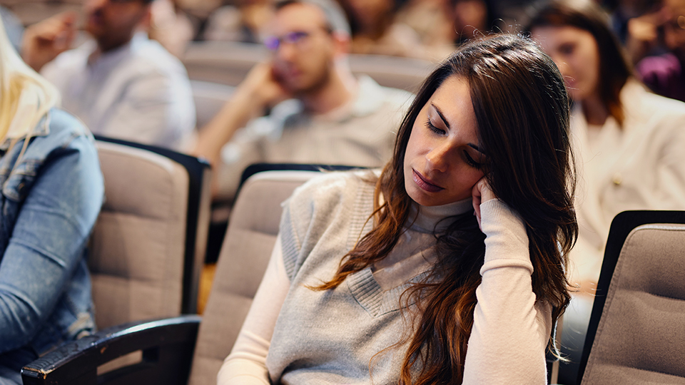Female unable to stay awake in classroom 