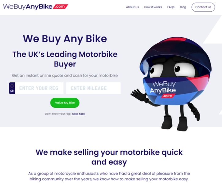 Sell Your Bike Today by entering Your reg plate and Mileage image
