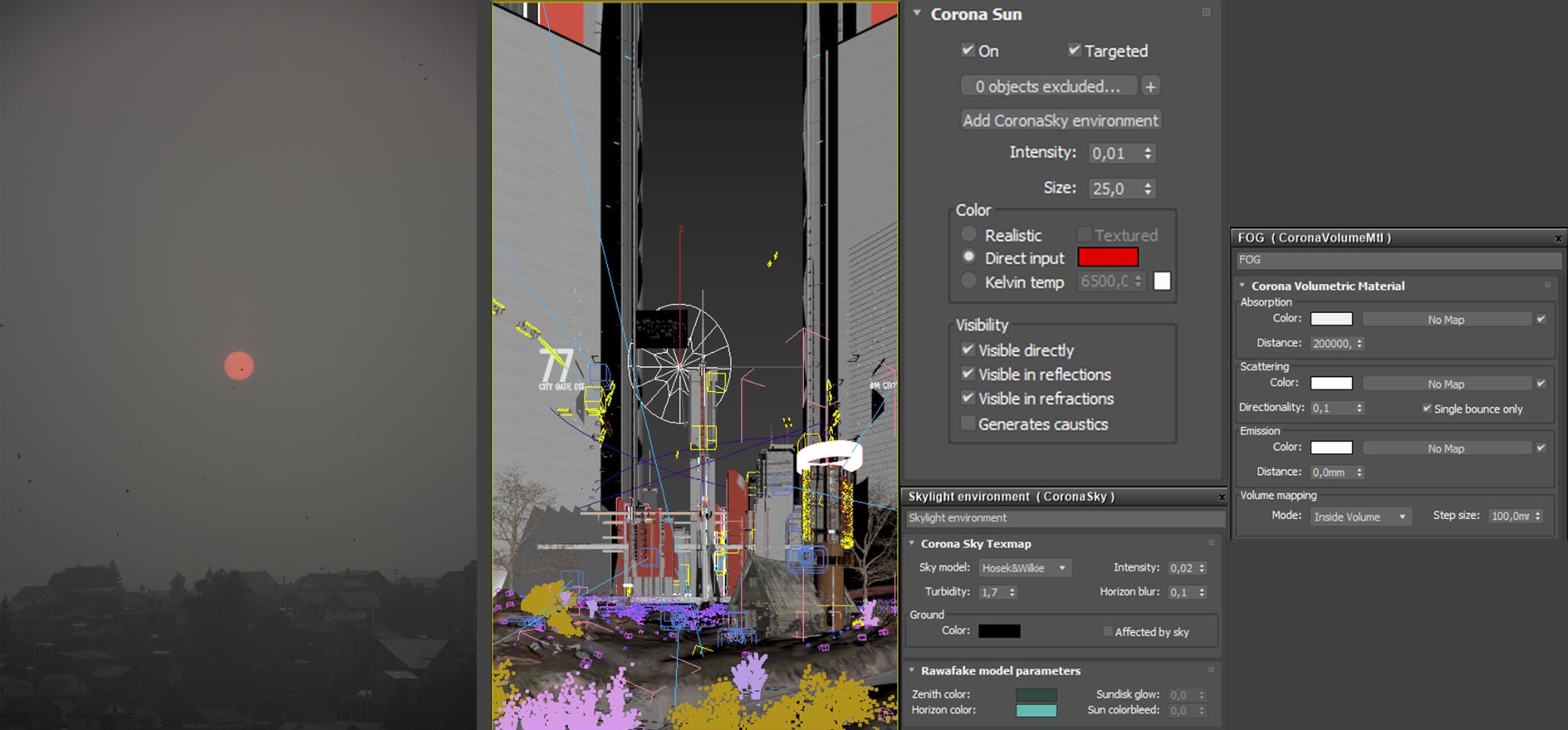 灯光效果设置 - Renderbus云渲染农场