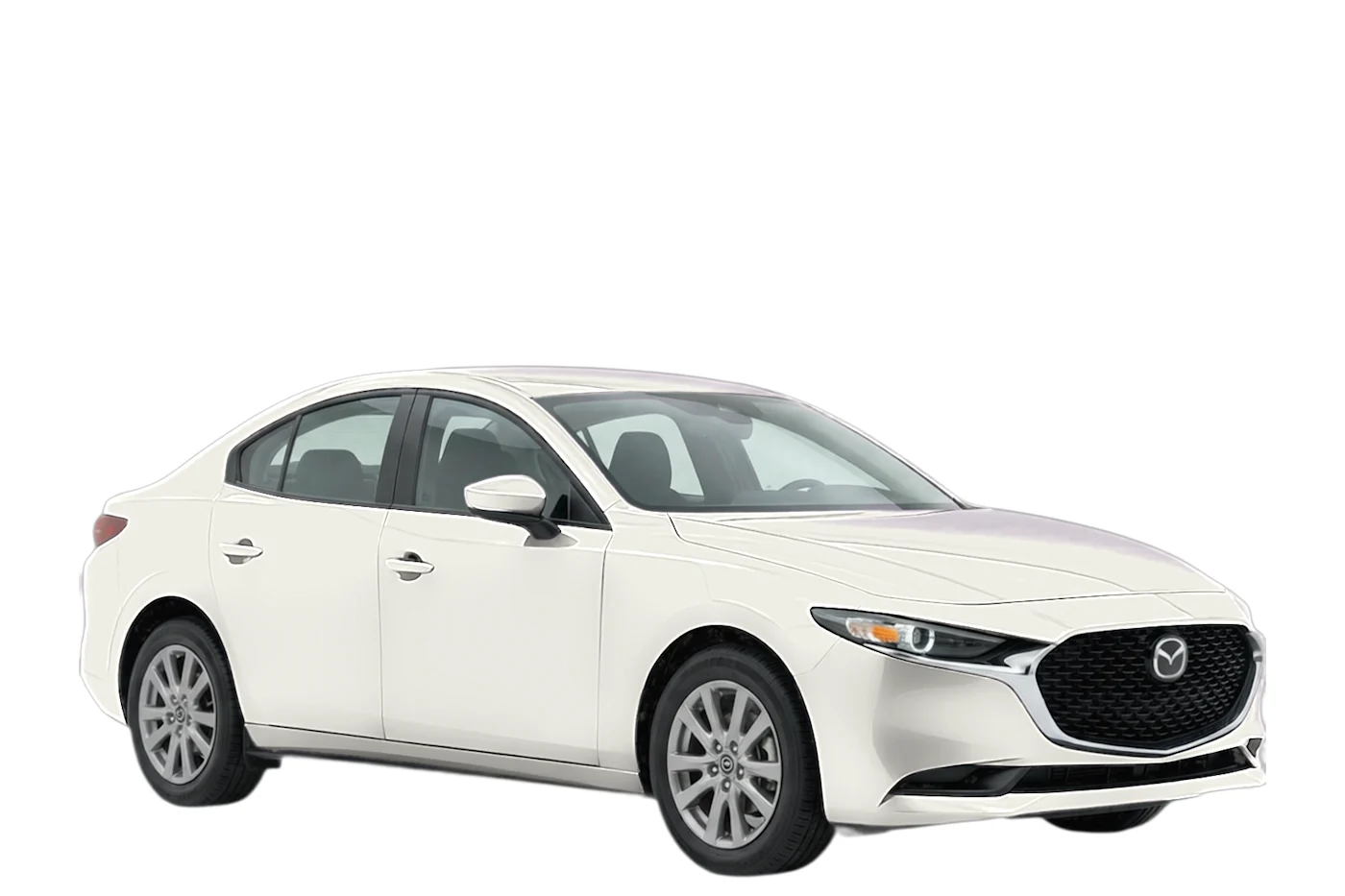 Mazda 3 front right, in a mobile app