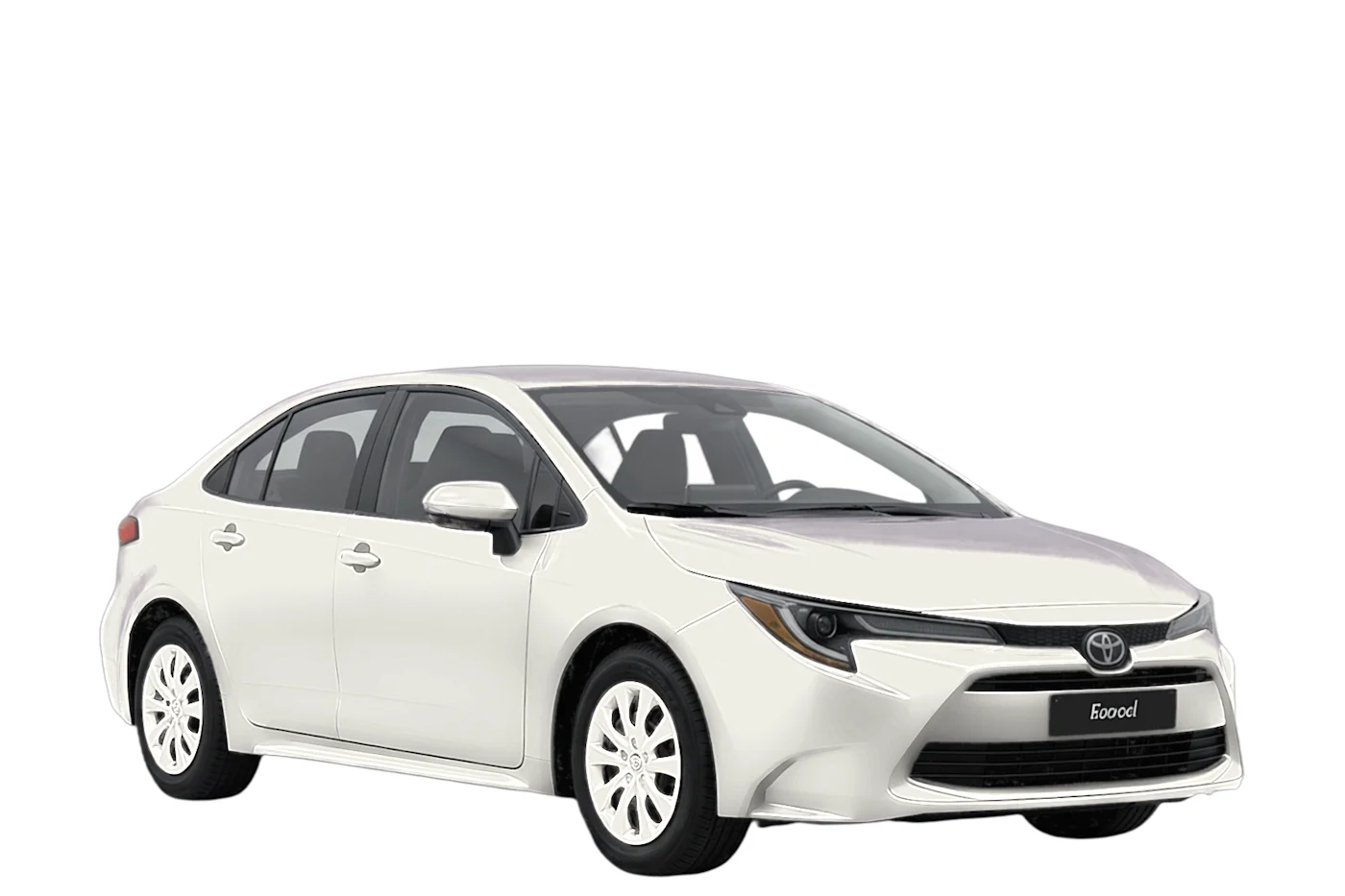 Toyota Corolla front right in the same framing