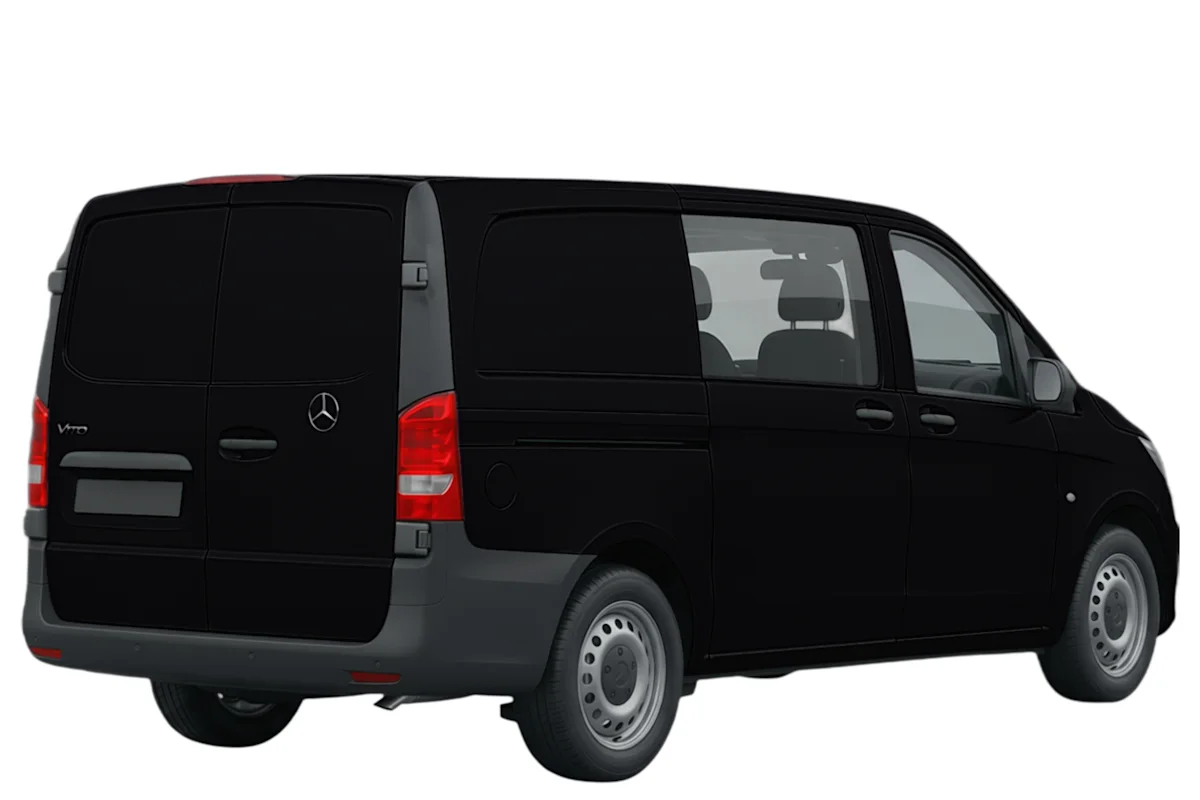 Mercedes-Benz Vito rear right, in a fleet register
