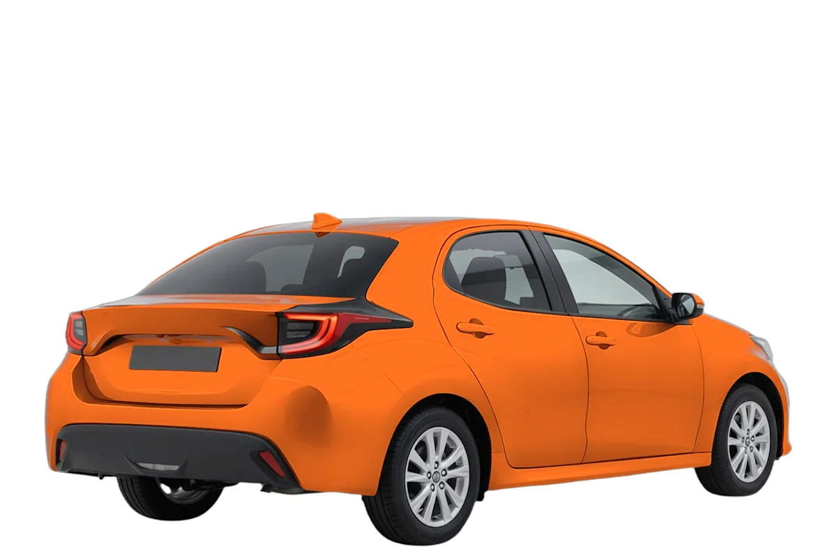 Toyota Yaris rear right, in a finance quote