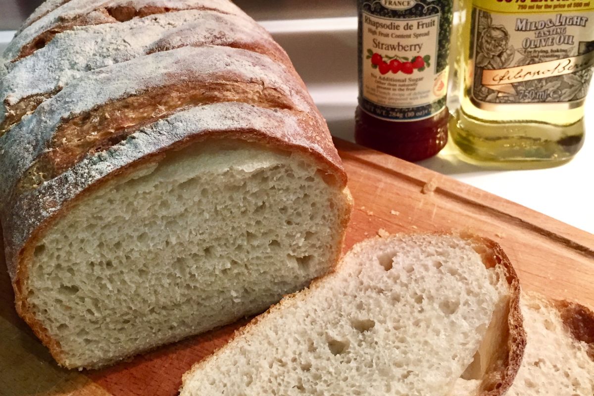 No knead white bread