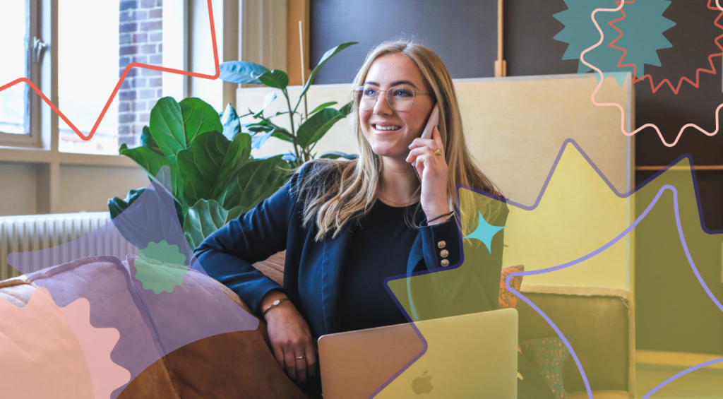 Woman speaking on her phone