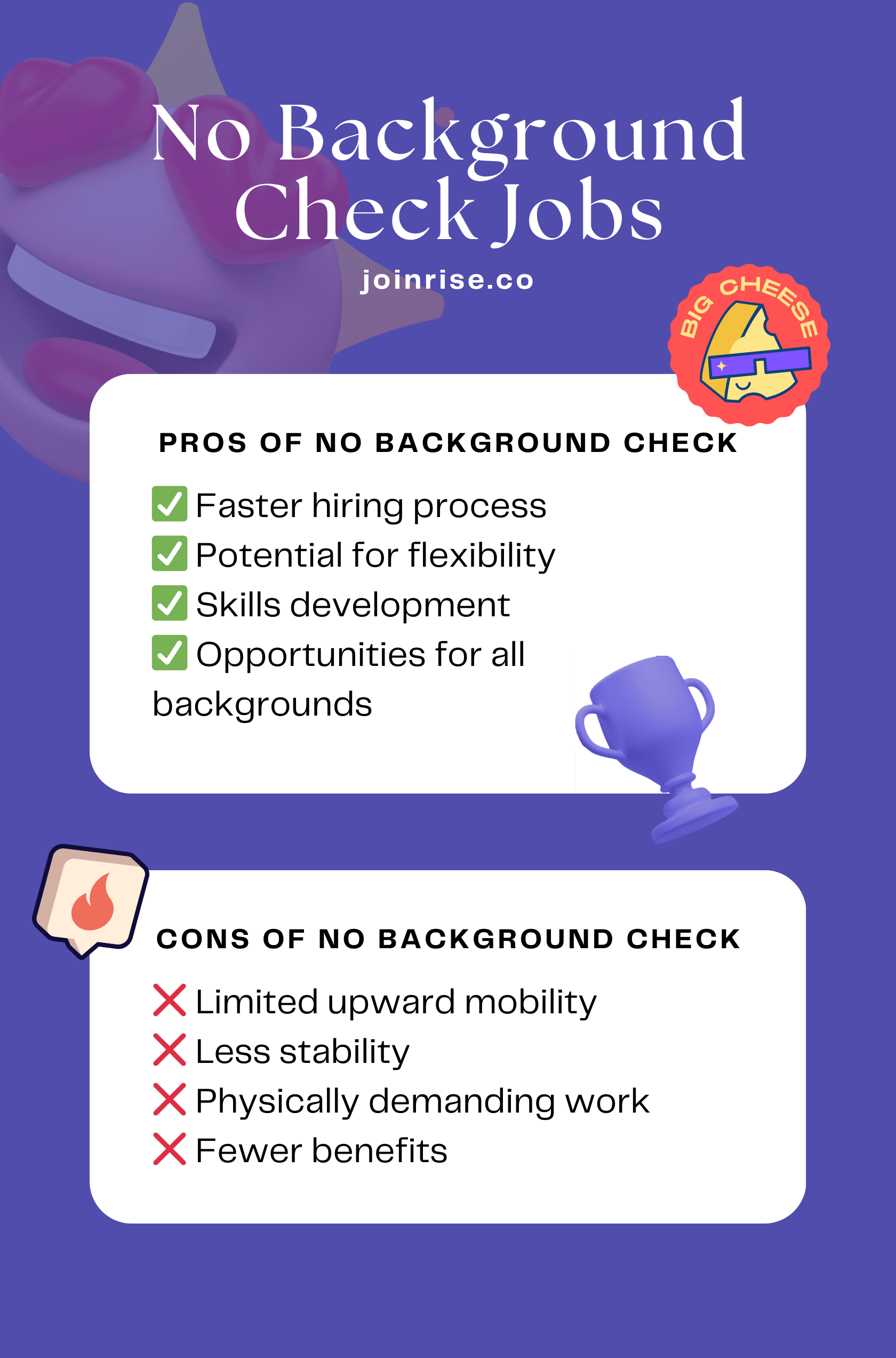 Pros and Cons of No Background Check Jobs