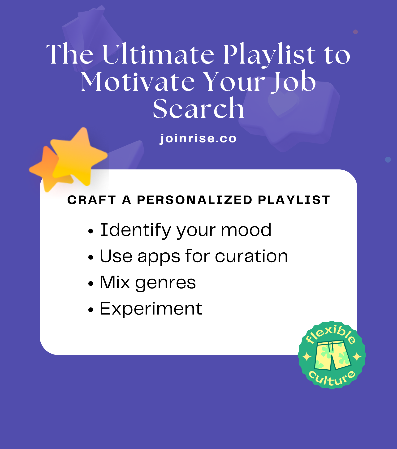 How to craft a personalized playlist for job search