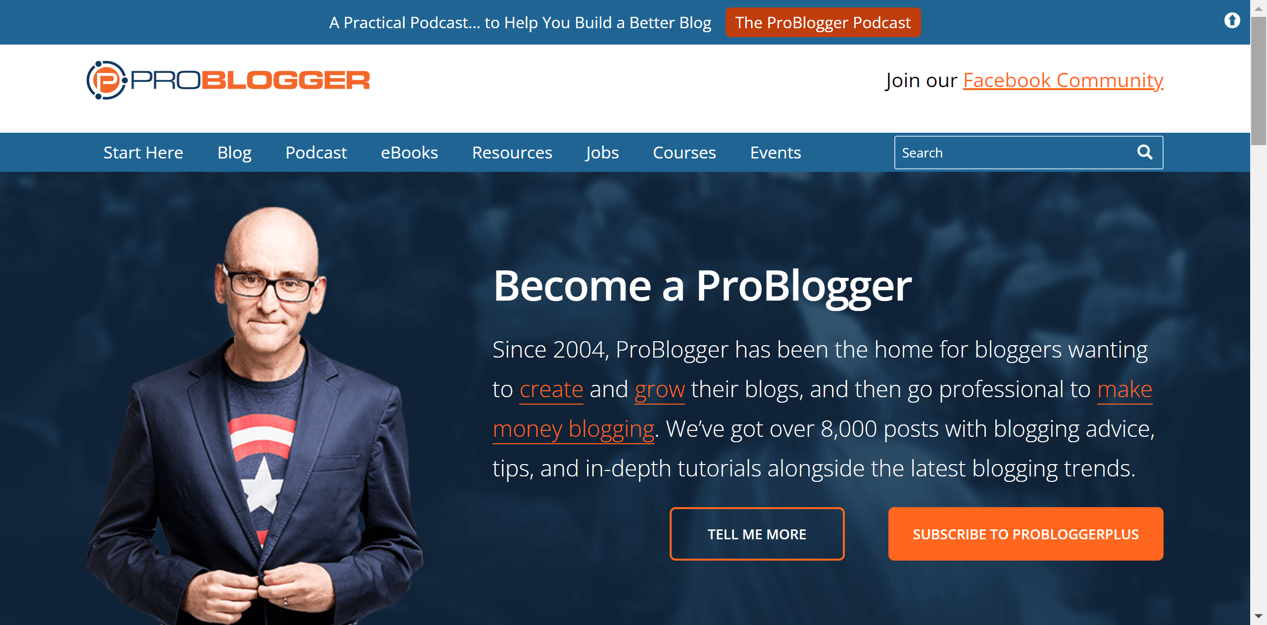 ProBlogger screenshot