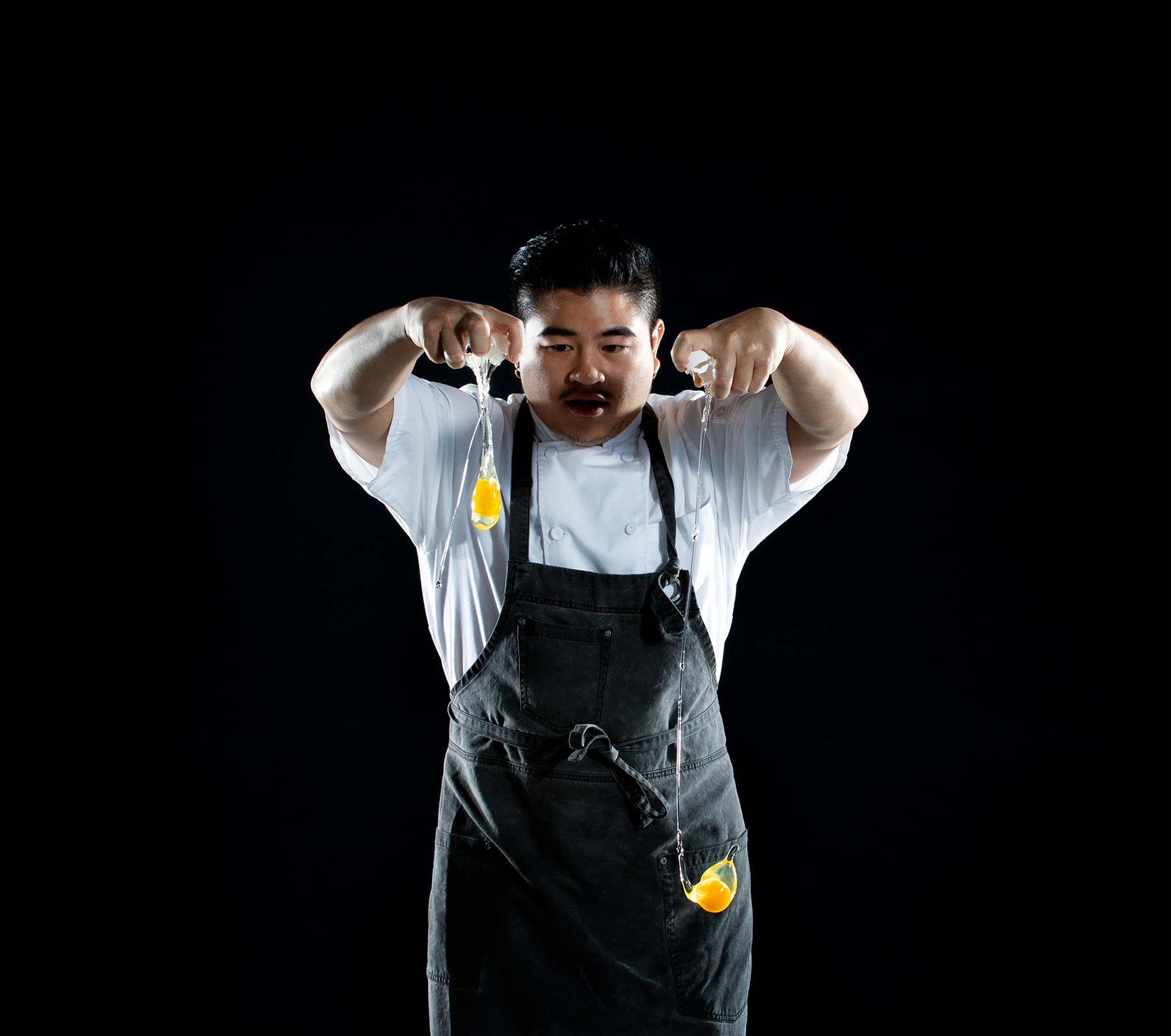 Eggs freeze stop motion action chef cook yoke egg whites Las Vegas canon profoto Herringbone
