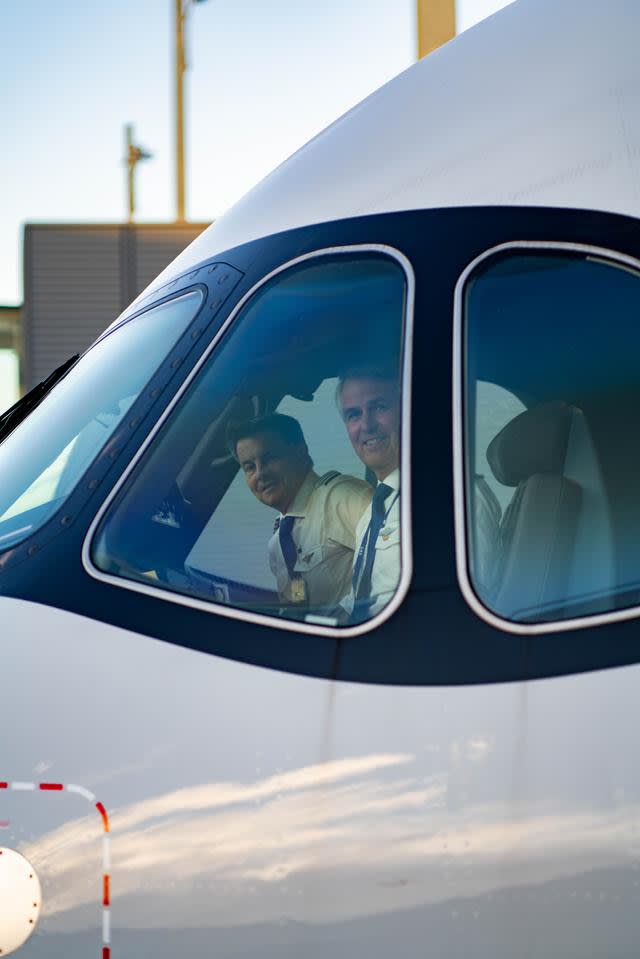 Pilots in the cockpit