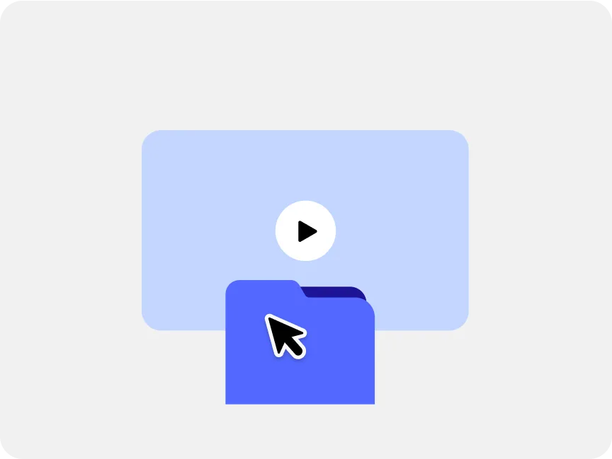 File being dropped onto a video playback tile