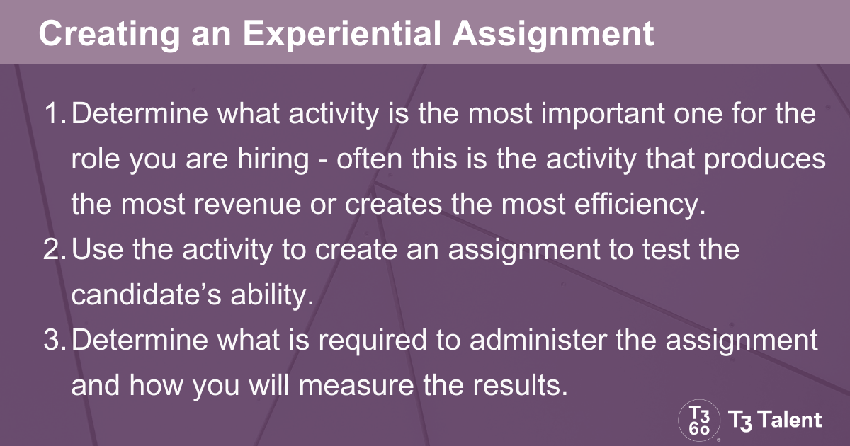 Experiential Assignment Steps - Talent