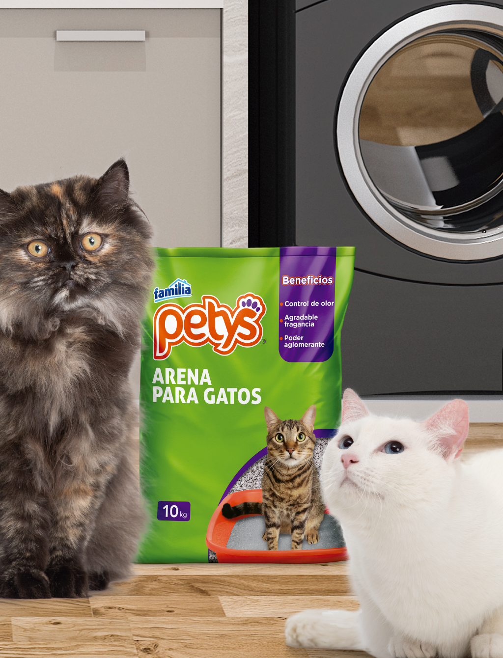 ¿De qué está hecha la arena para gatos Petys?