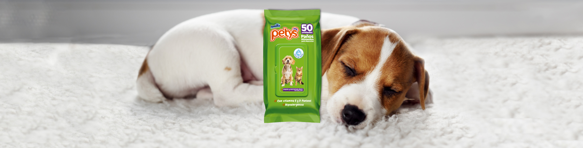 Cuidados en cachorros con Pañitos Húmedos Petys - Petys