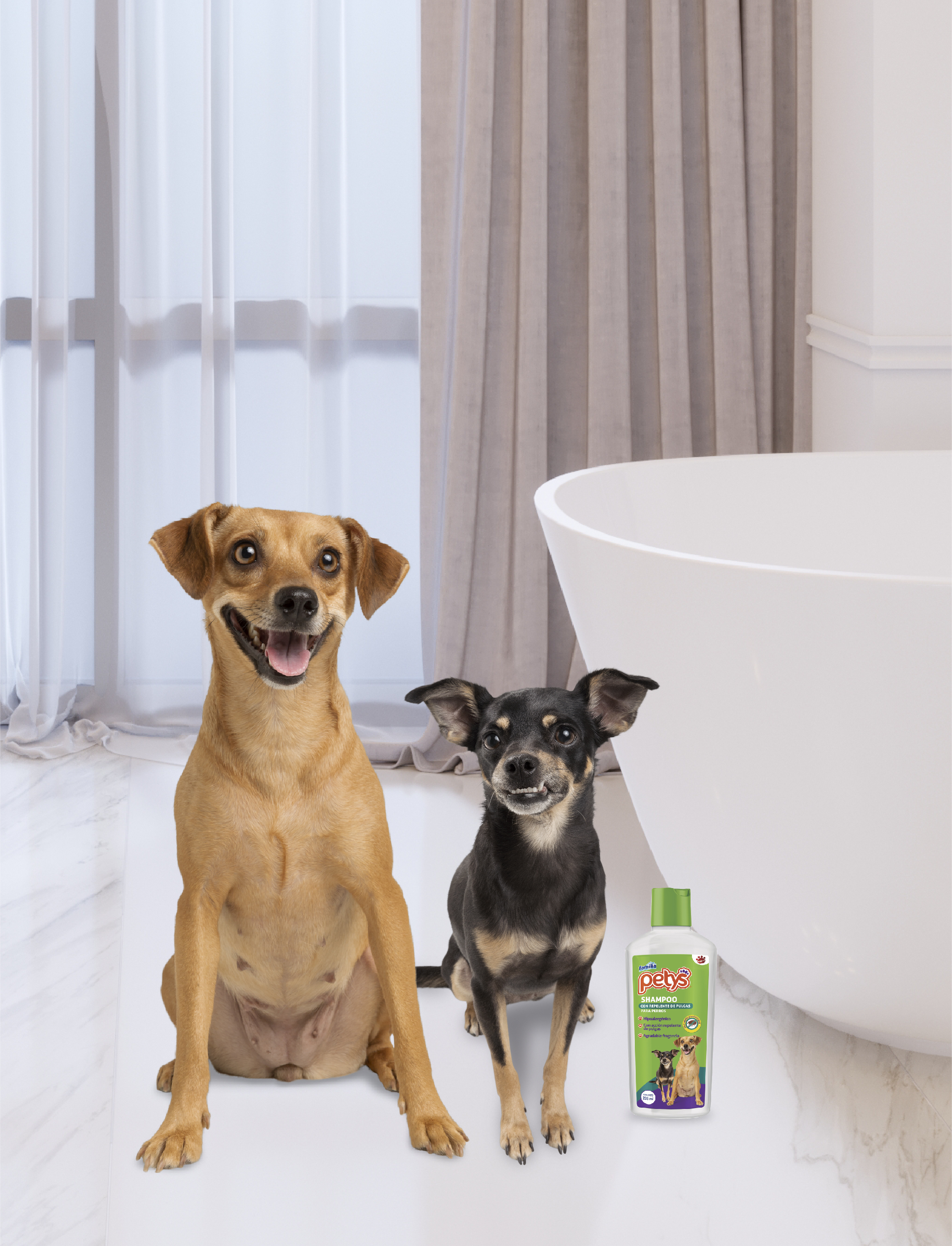 shampoo repelente de pulgas petys para mascotas