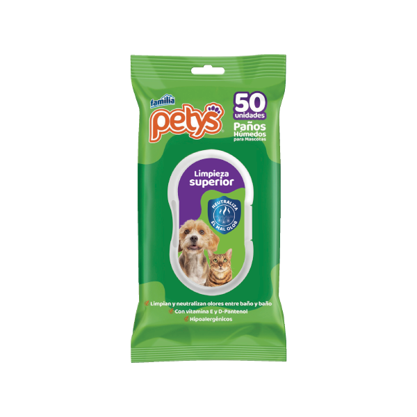 Pañitos húmedos Petys Limpieza Superior por 50