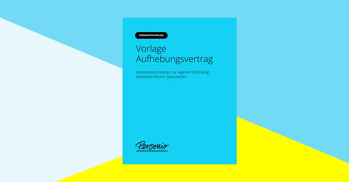 Vorlage Aufhebungsvertrag