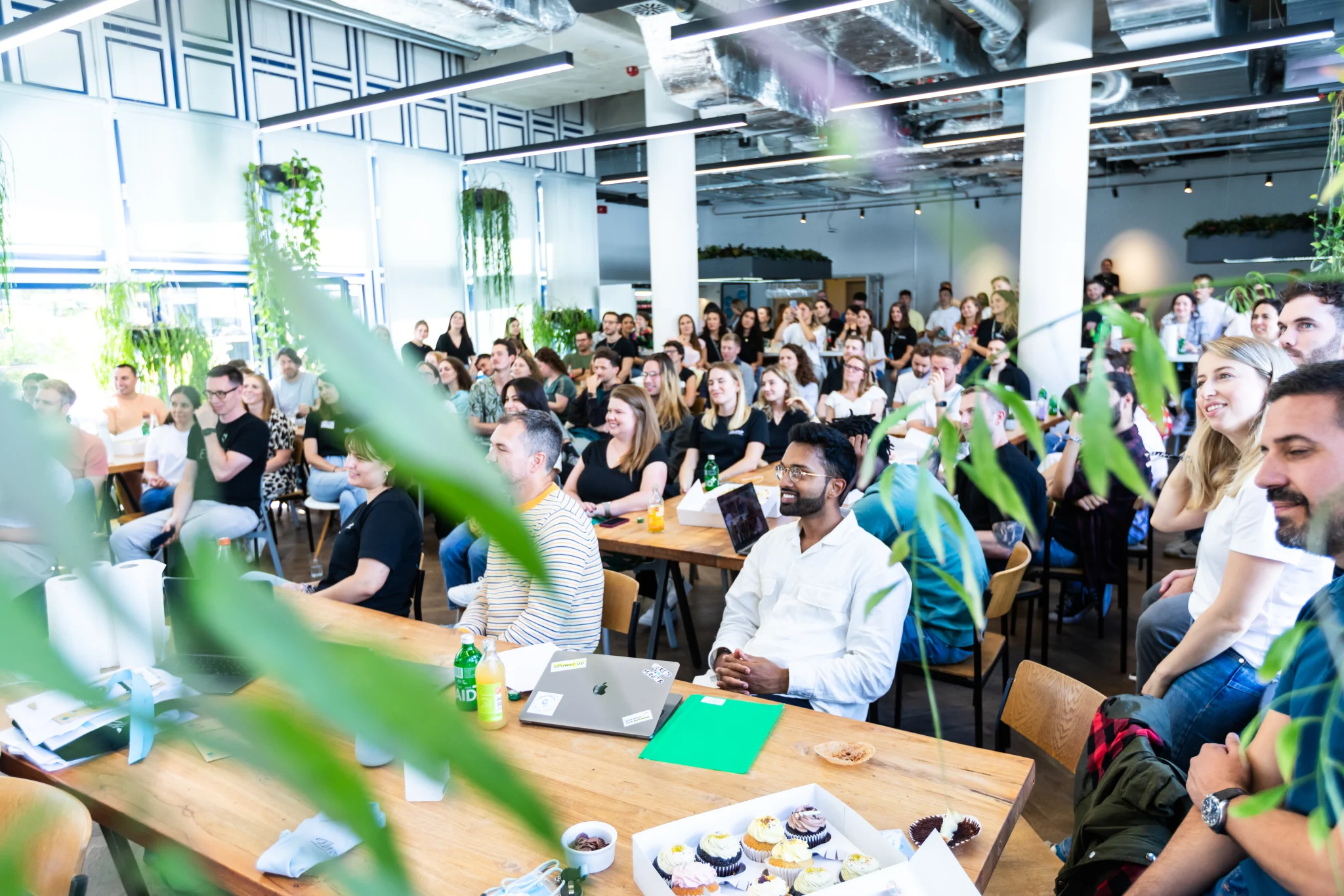 Crowd of people at the office 