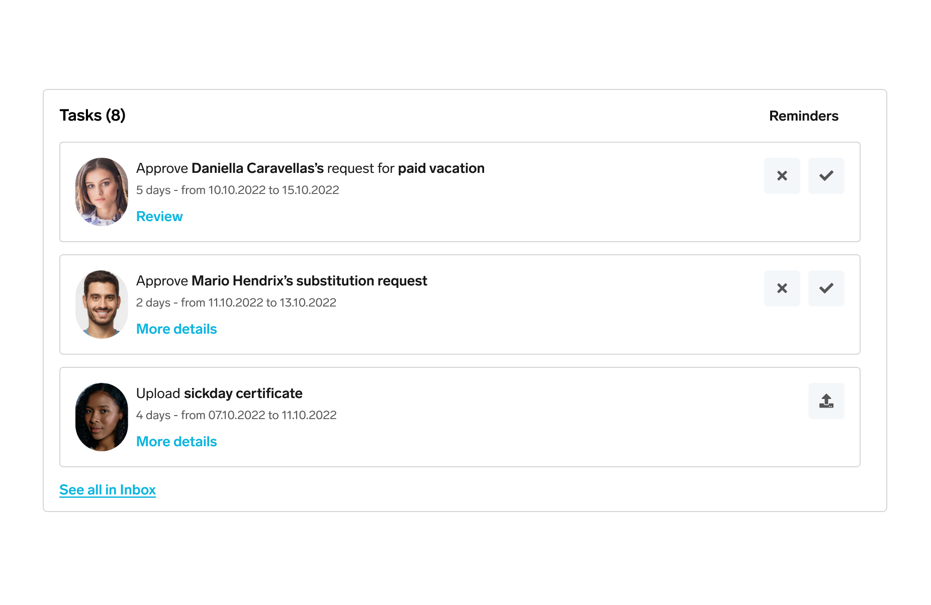 HR Management Tasks Preview