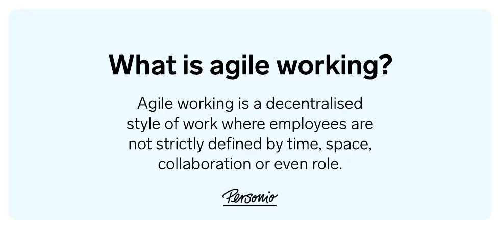 what does agile working mean?