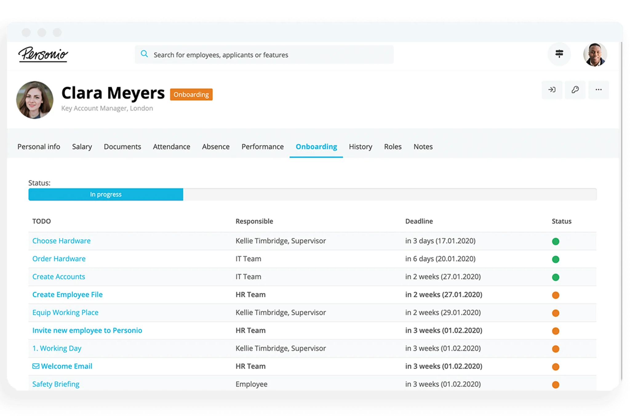 Template Onboarding Tasks with HR Software