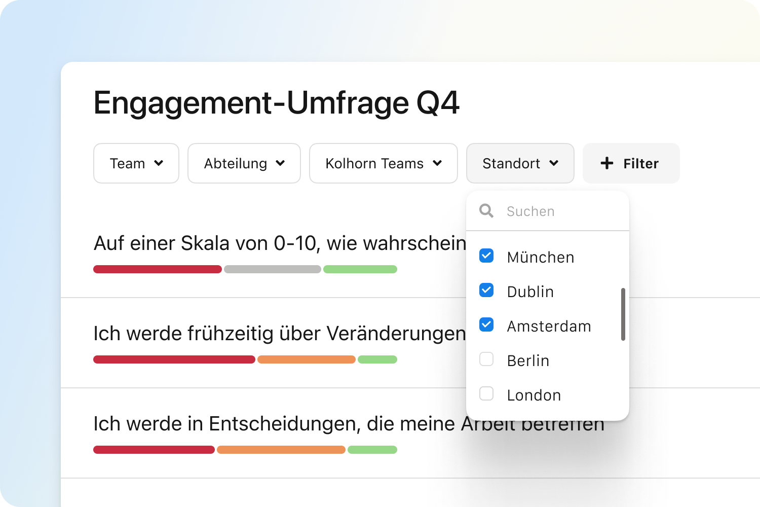 Surveys Filtering