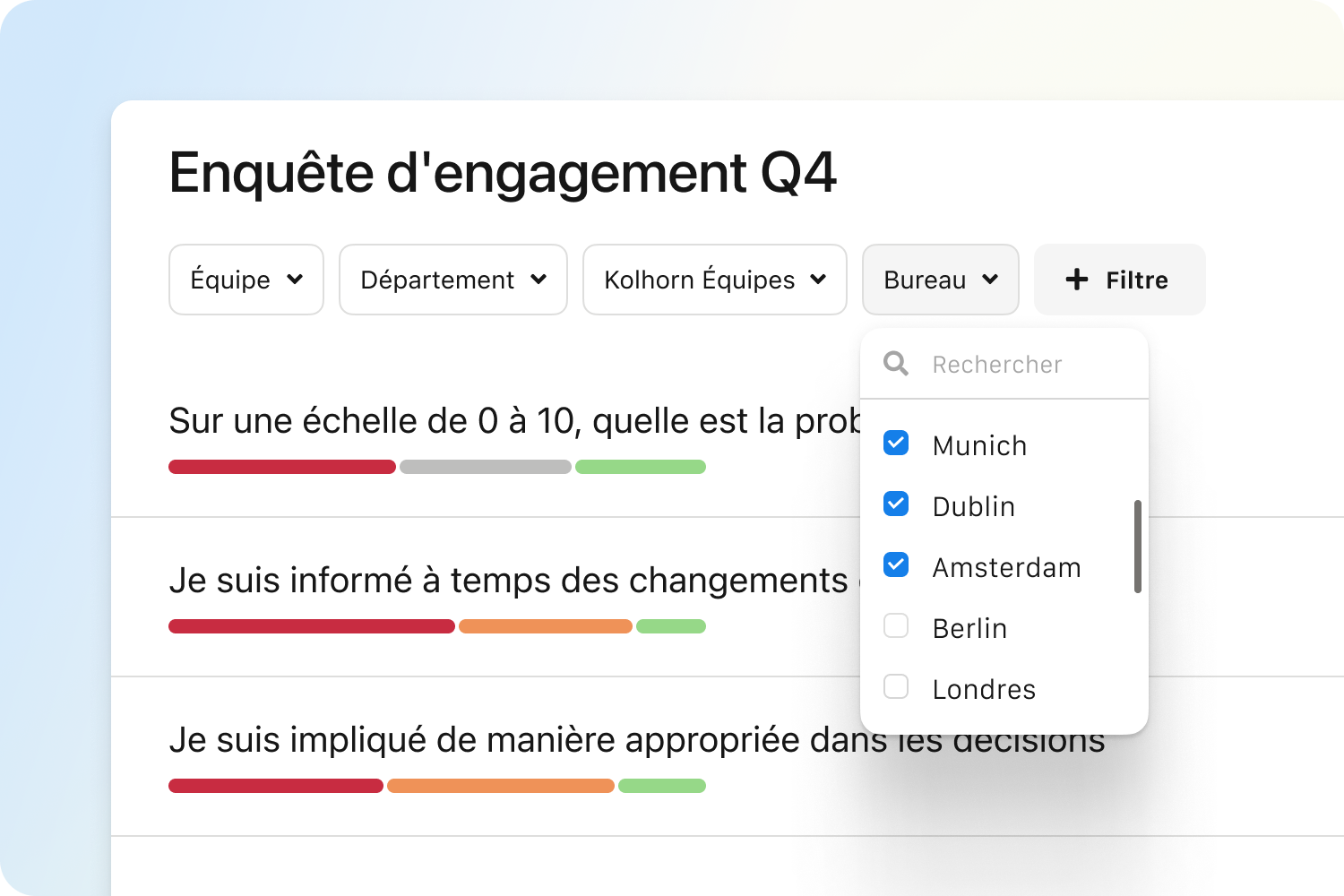 Surveys Filtering