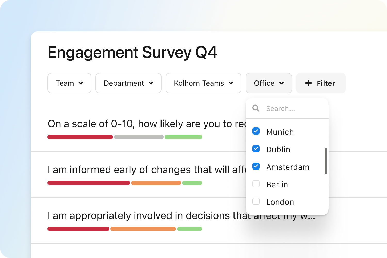 Surveys Filtering