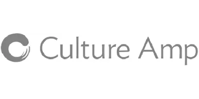 black and white logo of culture amp