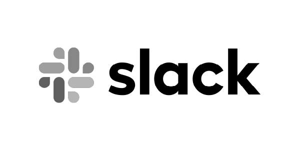 black and white slack logo