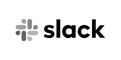 black and white slack logo