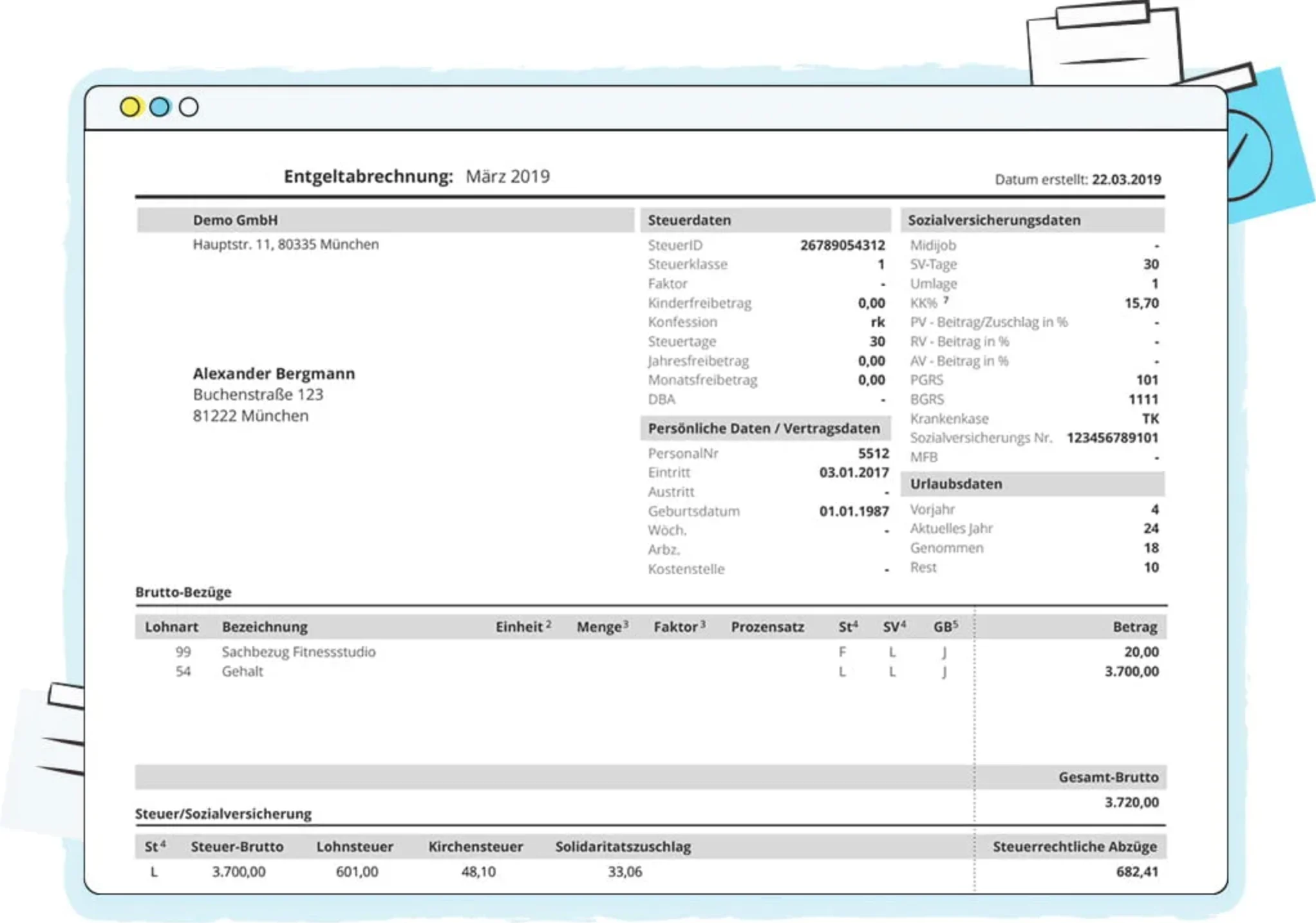 Lohnzettel online