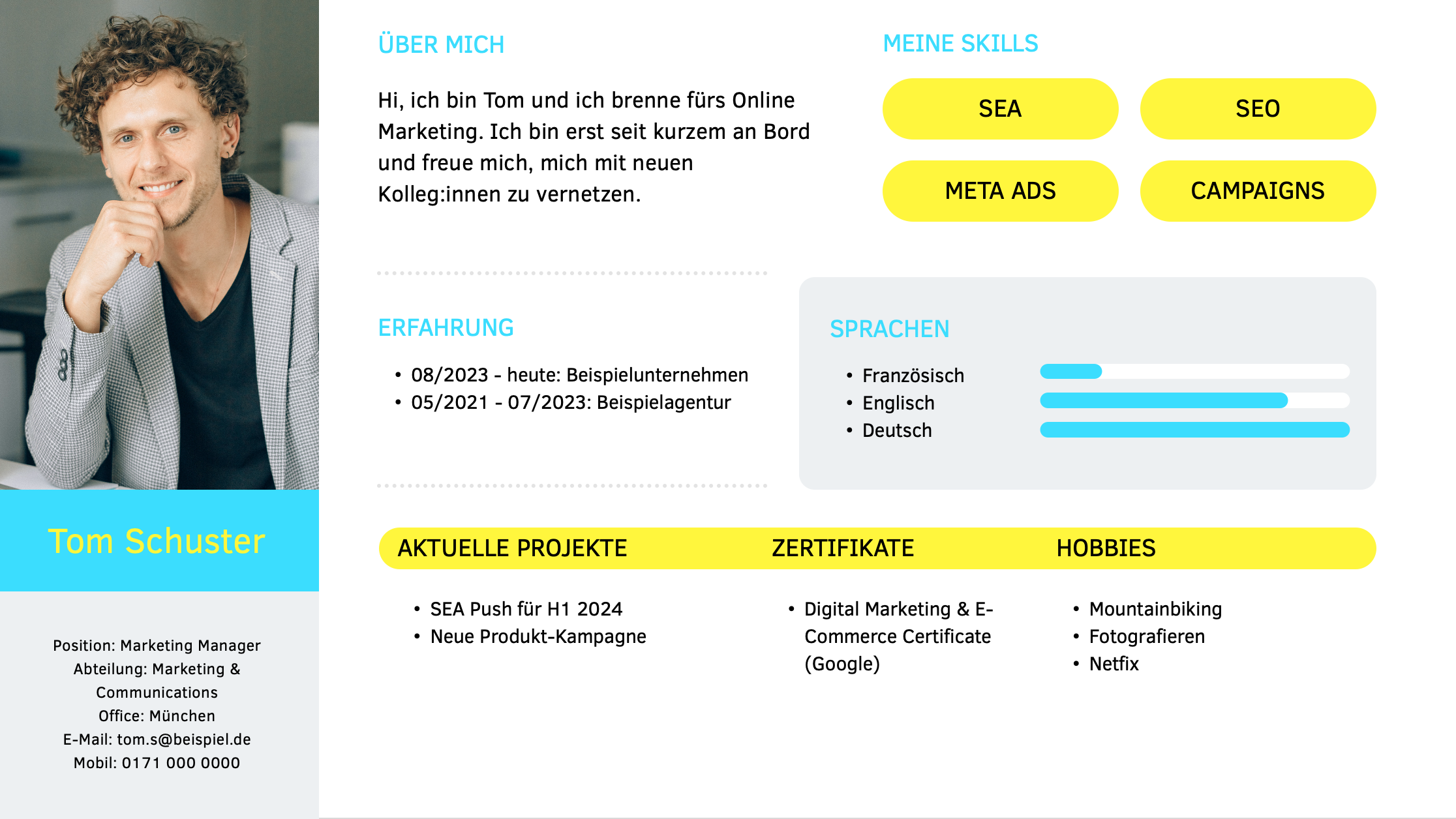 Mitarbeiterprofile einfach erstellen