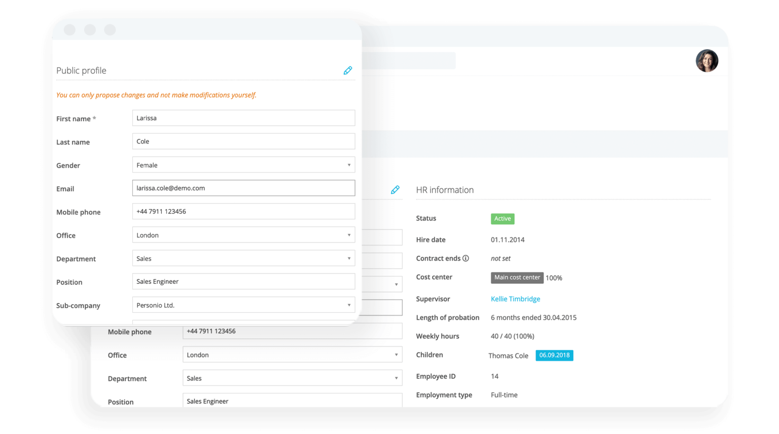 Access Control Profile Data Changes